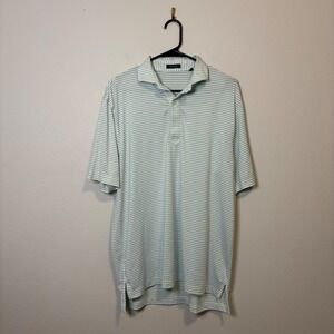 Turtleson Mens Golf Polo Shirt Striped Athletic Performance‎ Casual Size M